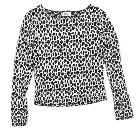 Y2K Fuego Textured Animal Print Top - Picture 1 of 8